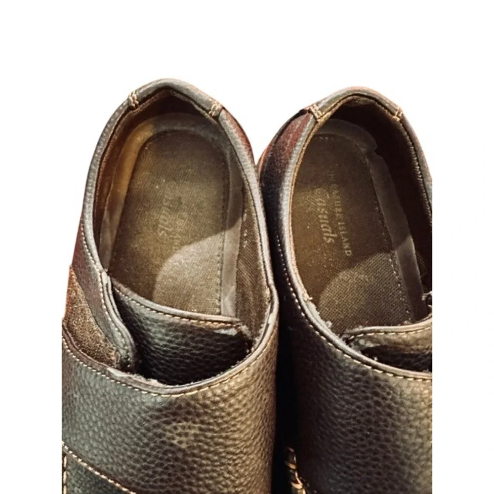 Treasure Island‎ Casuals Loafers Brown Pebbled Hook and Loop Shoes Size 9.5